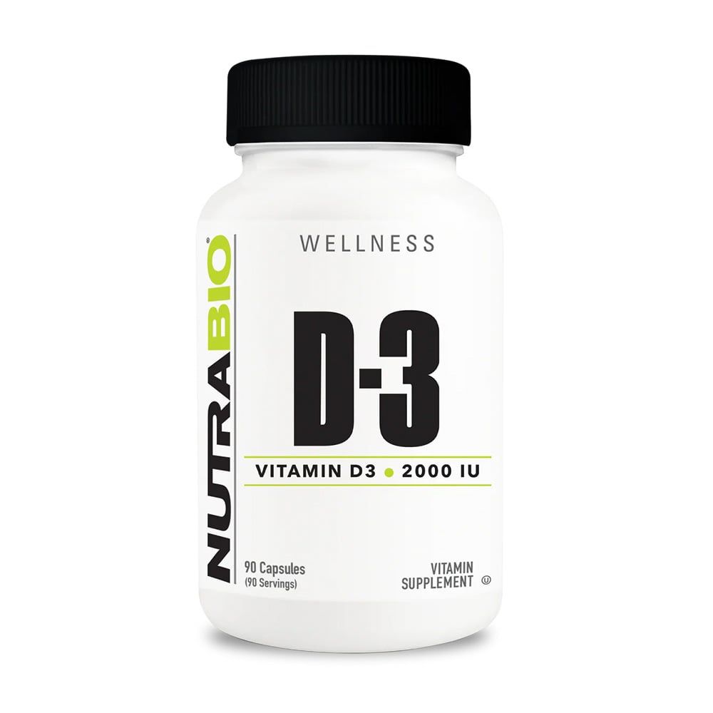 NutraBio D-3 (2000iu) - 90 Vegetarian Capsules