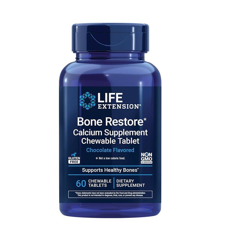 Life Extension 鈣質補充劑 含維他命K2 — 120粒膠囊