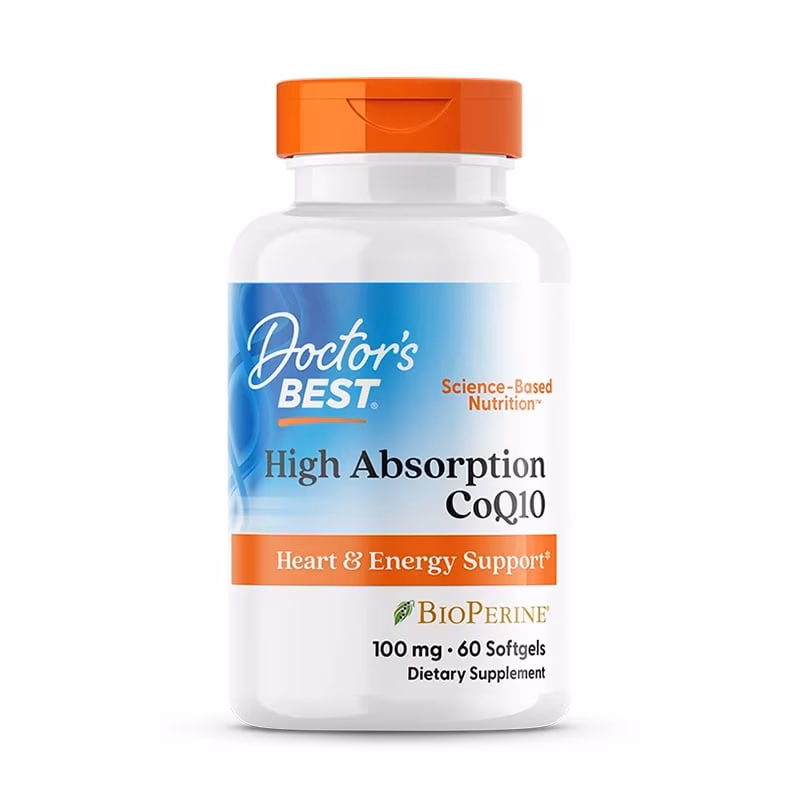 Doctor's Best High Absorption CoQ10 with BioPerine 100mg - 60 Softgels
