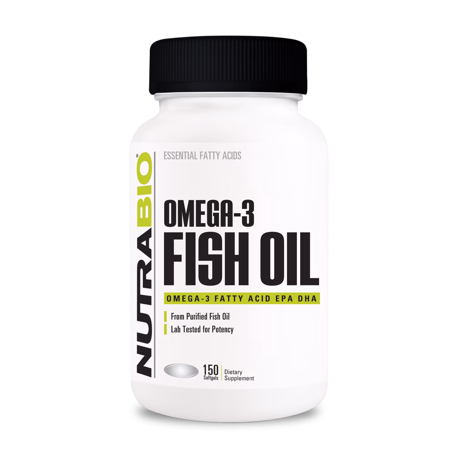 NutraBio Omega-3 fish oil - 150 Softgels