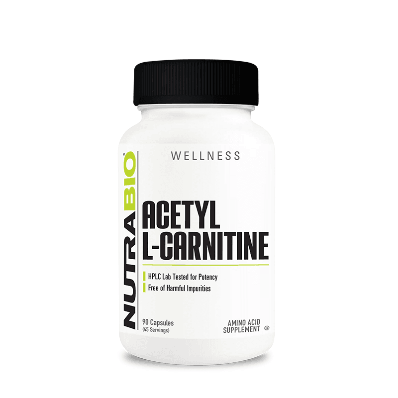 NutraBio Acetyl L-Carnitine - 90 Capsules