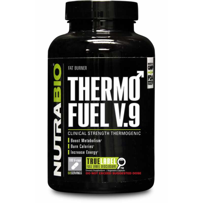 NutraBio ThermoFuel V9 for Men 男性强度脂肪燃烧 - 180粒蔬菜胶囊
