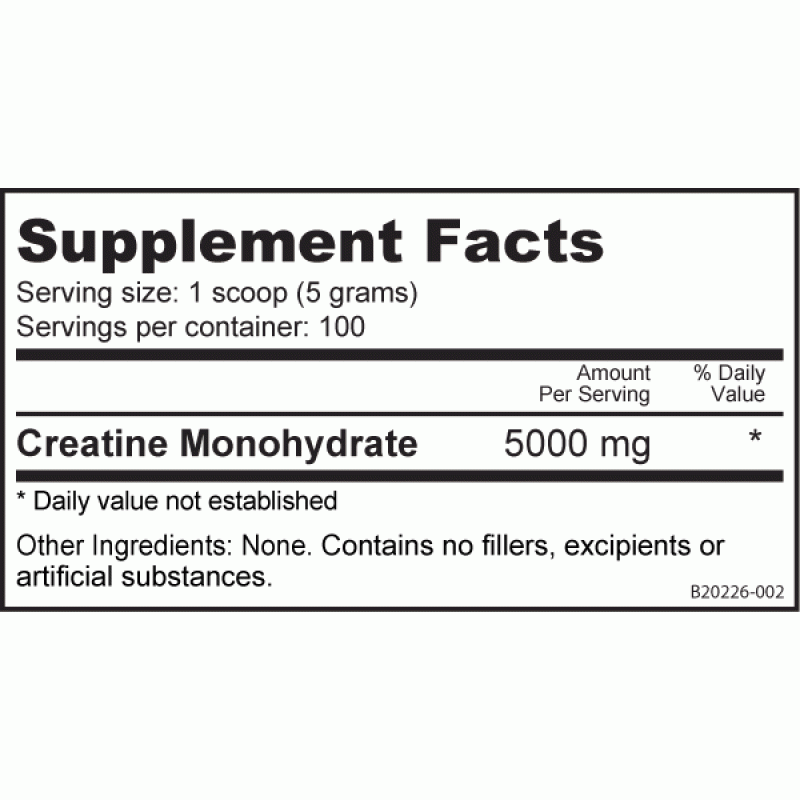 NutraBio Creatine Monohydrate 一水肌酸 - 500克