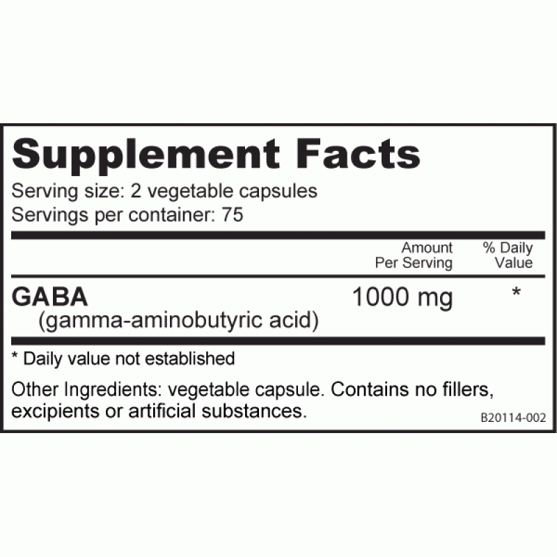 NutraBio GABA (500 mg) - 150 Vegetable Capsules