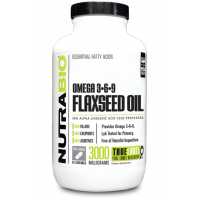 NutraBio Omega3-6-9 Flaxseed Oil (1000mg) - 250 Softgels