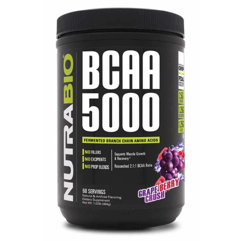 NutraBio BCAA 5000 Powder 支链氨基酸 - 60份