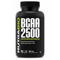 NutraBio BCAA 2500  支鏈氨基酸 - 250粒蔬菜膠囊