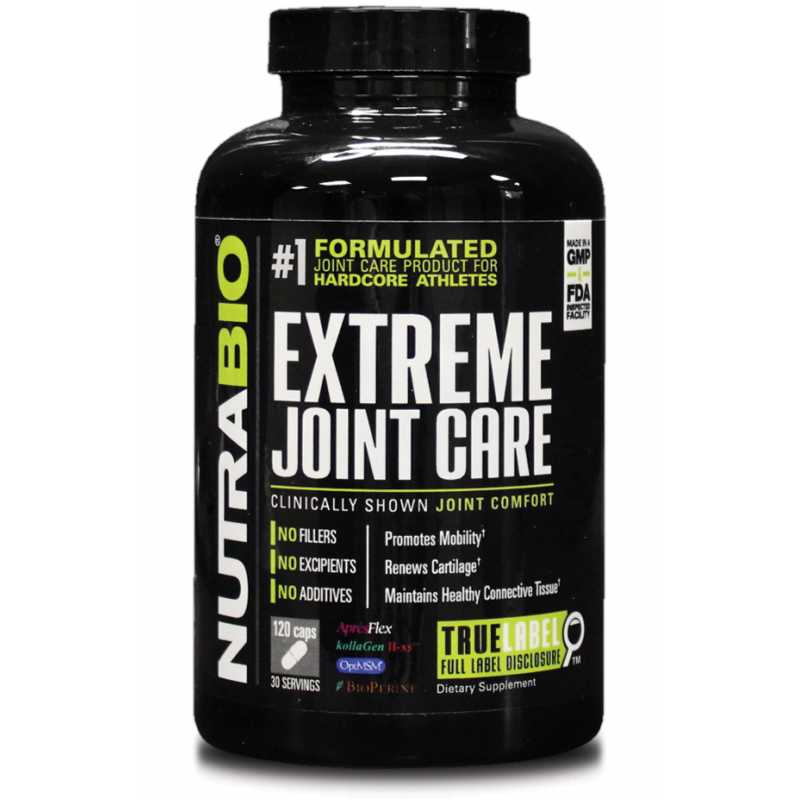 NutraBio Extreme Joint Care - 120 Vegetable Capsules