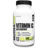 NutraBio Vitamin C with Rose Hips - 150 Vegetable Capsules